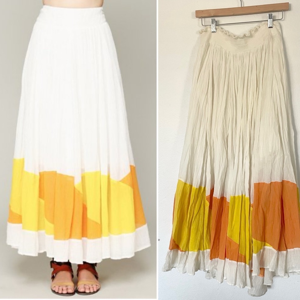 Free People sunshine colorblock skirt